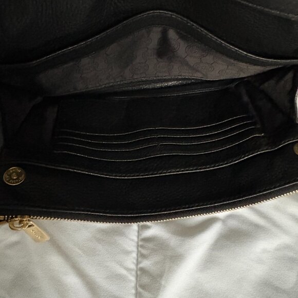 Michael Kors Pebbled Leather Black Crossbody Double Zip Adjustable Strap - Picture 6 of 11